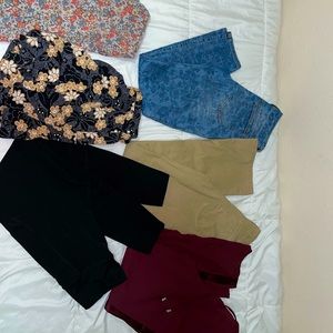 Jeans, tights, skirts